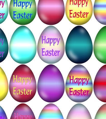 Paper Easter Egg Printed Craft Embellishments x 10