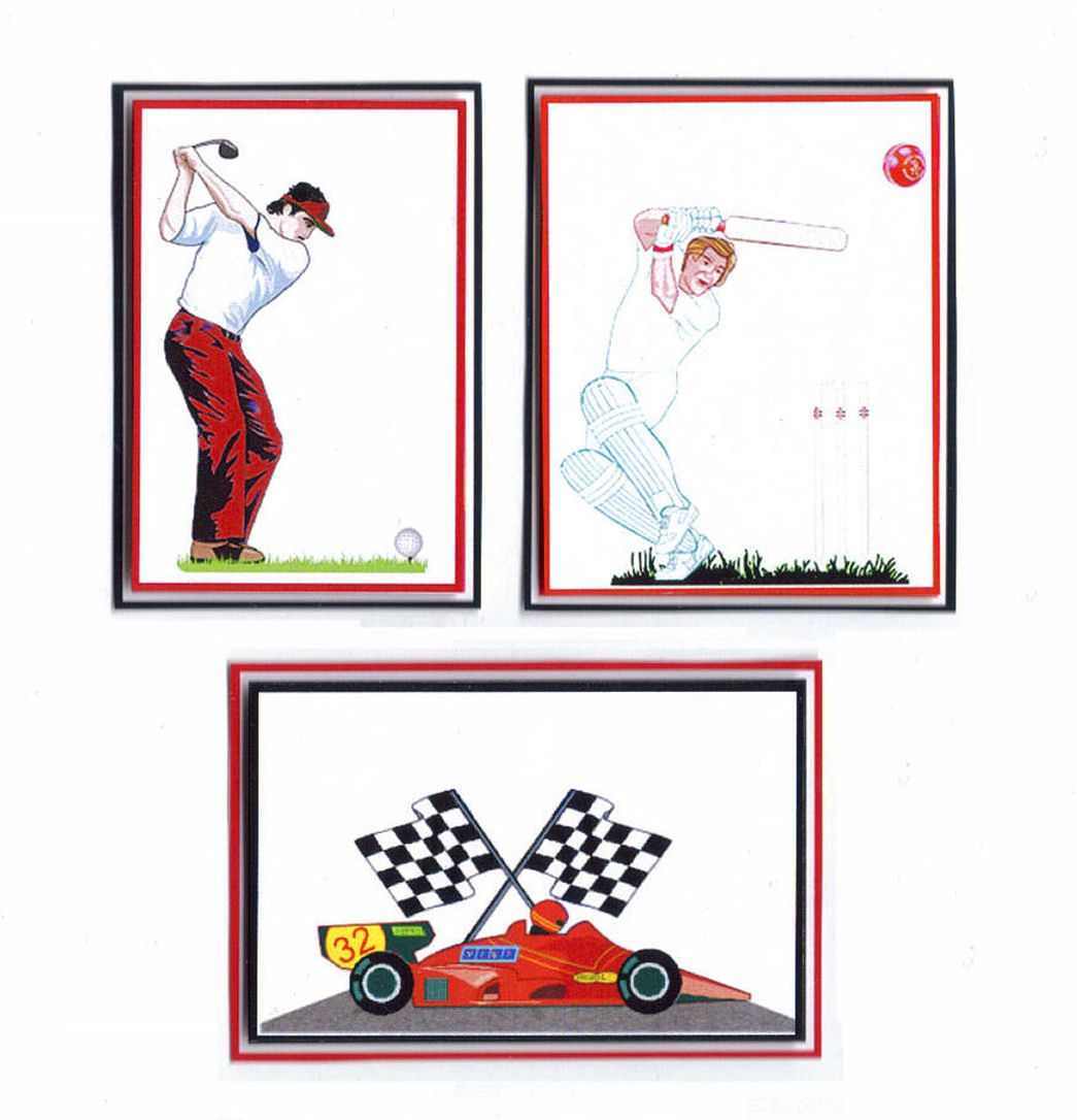Sports Cardmaking Craft Toppers