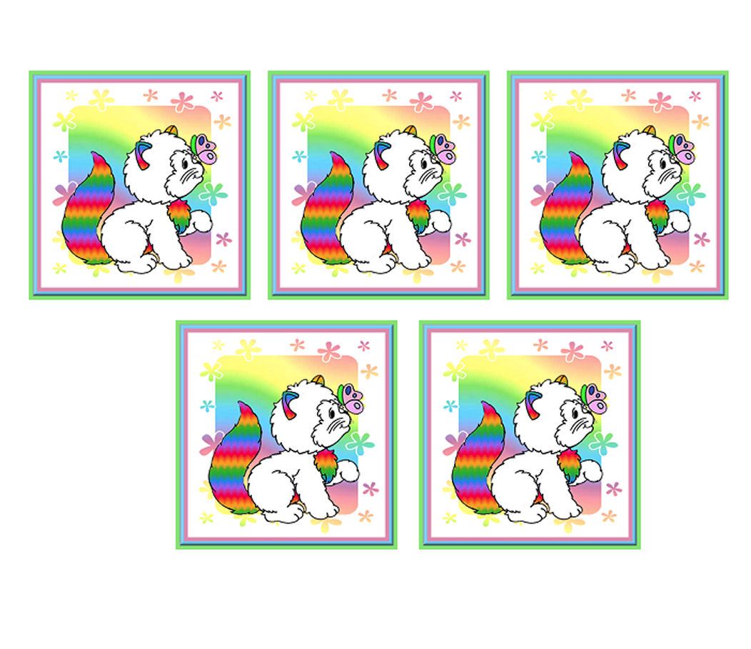 Rainbow Cats Card Making Toppers