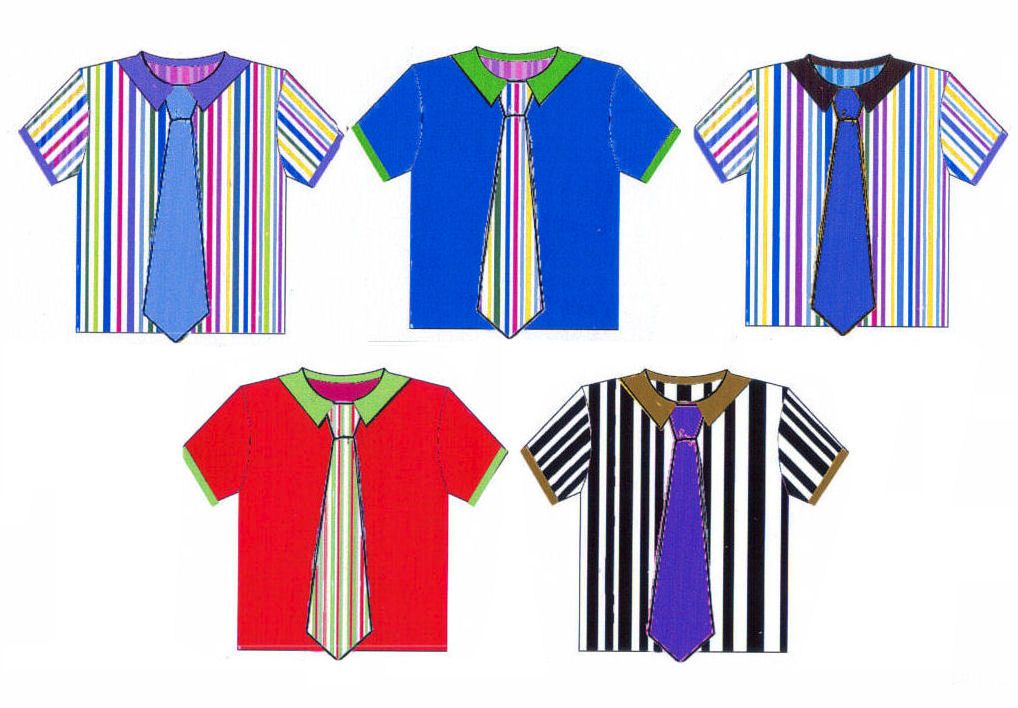 Men's Shirts Card Making Toppers - Stripes