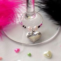 Hen Party Wine Glass Charms - Set of 5 