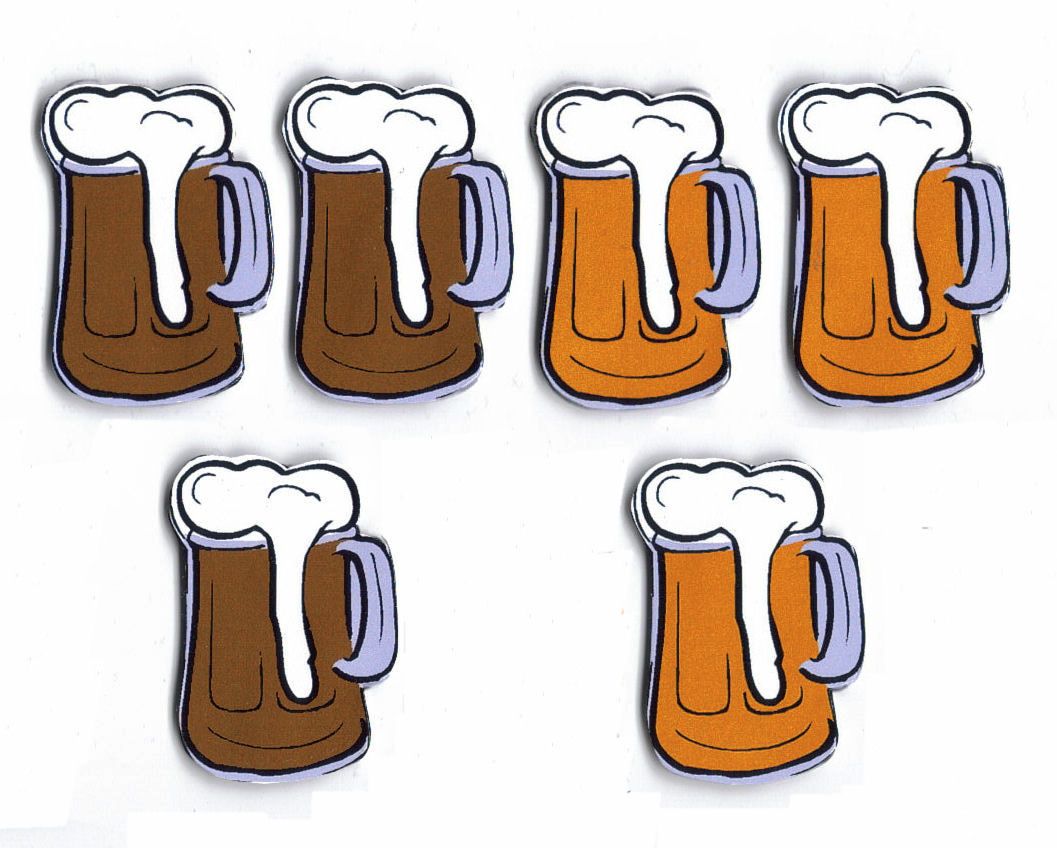 Beer Tankard Card Making Toppers x 6