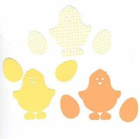 Yellow Easter Chicks and Eggs Die Cut Craft Embellishments x 30
