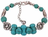 Turquoise and Tibetan Silver Bracelet