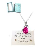 Maid of Honour Pendant Necklace - Shocking Pink