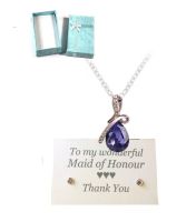 Maid of Honour Pendant Necklace - Purple