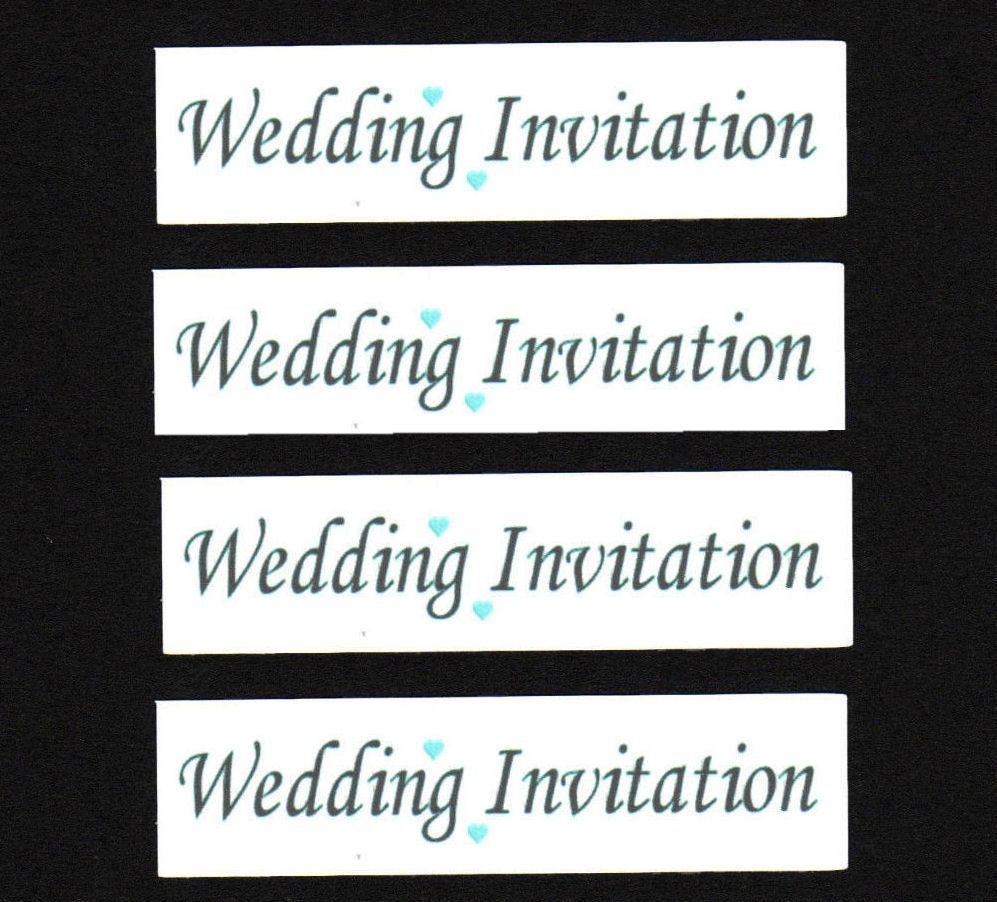 Wedding Invitation Craft Sentiments  Aqua x 30