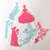 Fairy Princess, Fairy and Married Couple Set of Die Cut Crafting Embellishments x 9
