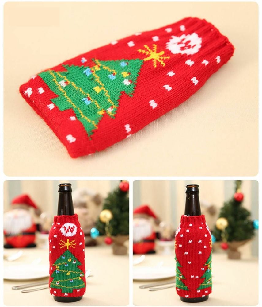 Christmas Tree Beer Alcopop Bottle Novelty Table Decoration