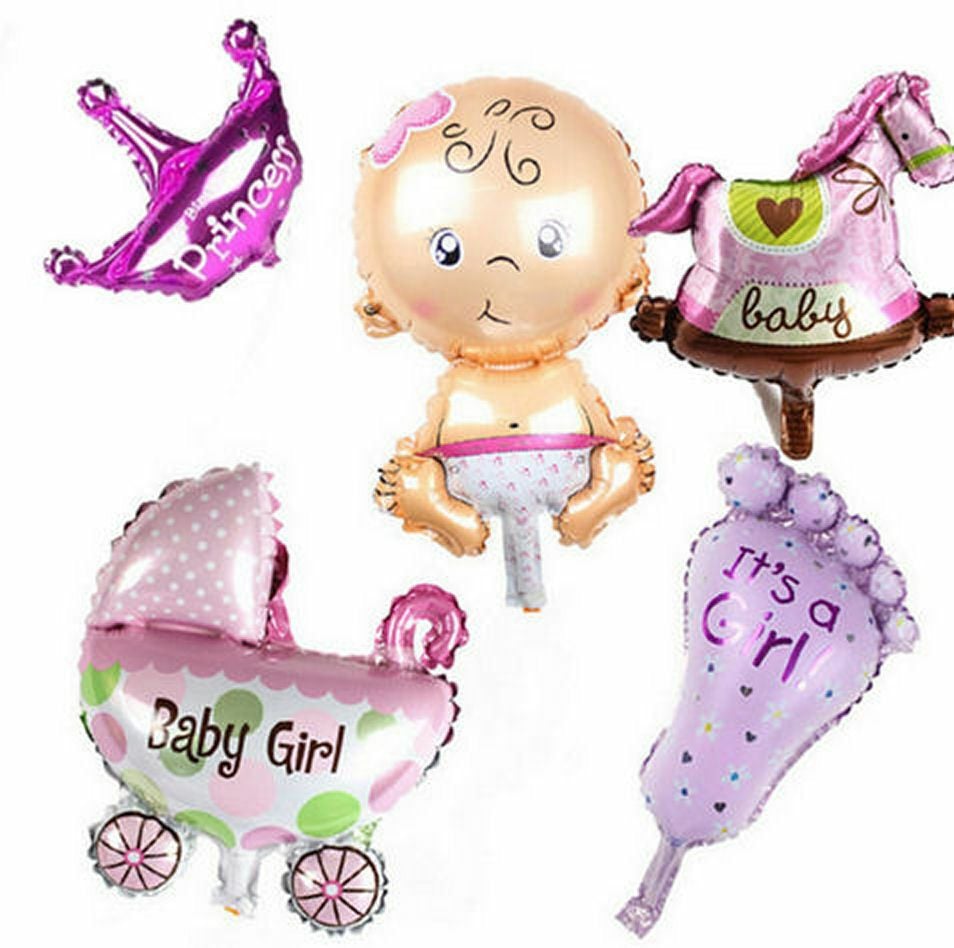 New Baby Foil Balloons It's A Girl x 5