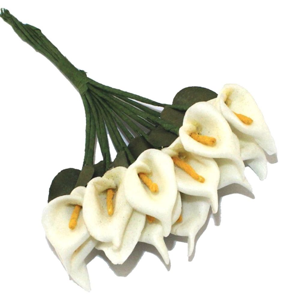 Artificial Lilies Flowers - White