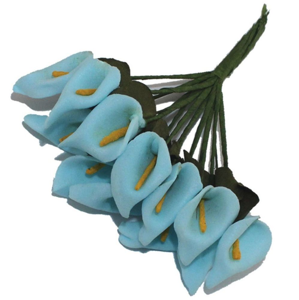 Artificial Lilies Flowers - Blue