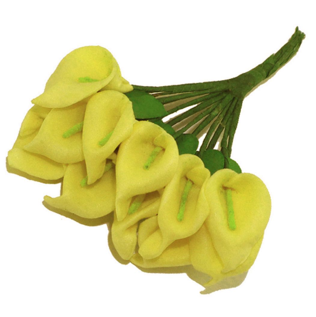 Artificial Lilies Flowers - Yellow