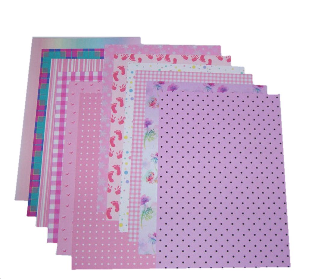 Pink Craft A5 Papers Assorted Styles and Designs