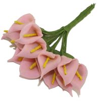 Artificial Lilies Flowers - Pale Pink