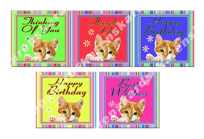 Cat Craft Toppers for Card Making