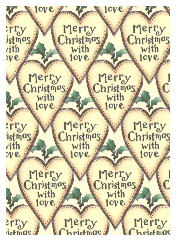 Cream Merry Christmas Card Making Backing Papers