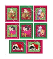 Christmas Puppy and Kitten Embellishments Card Toppers