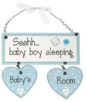 Baby Boy Room Hanging Plaque
