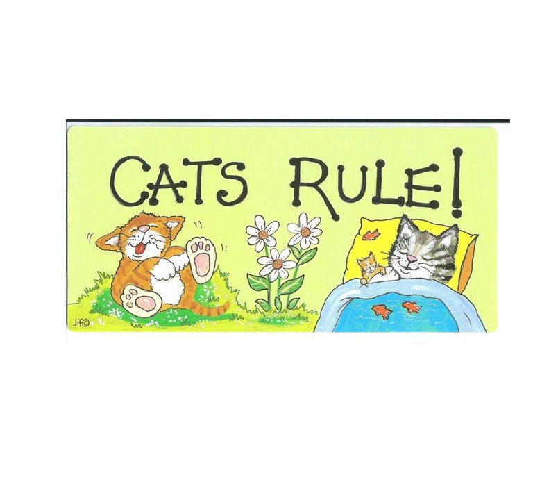 Cats Rule! Hanging Sign 