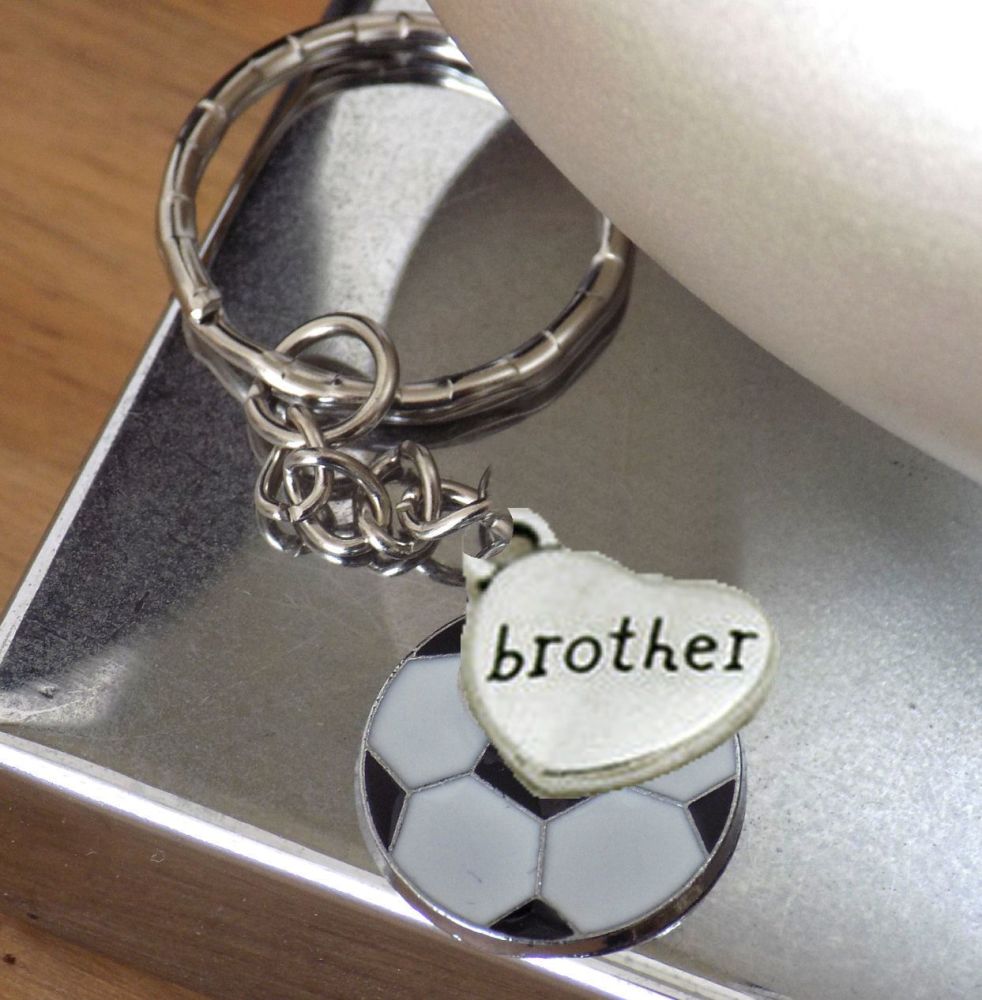 Brother Keyring with Football Charm