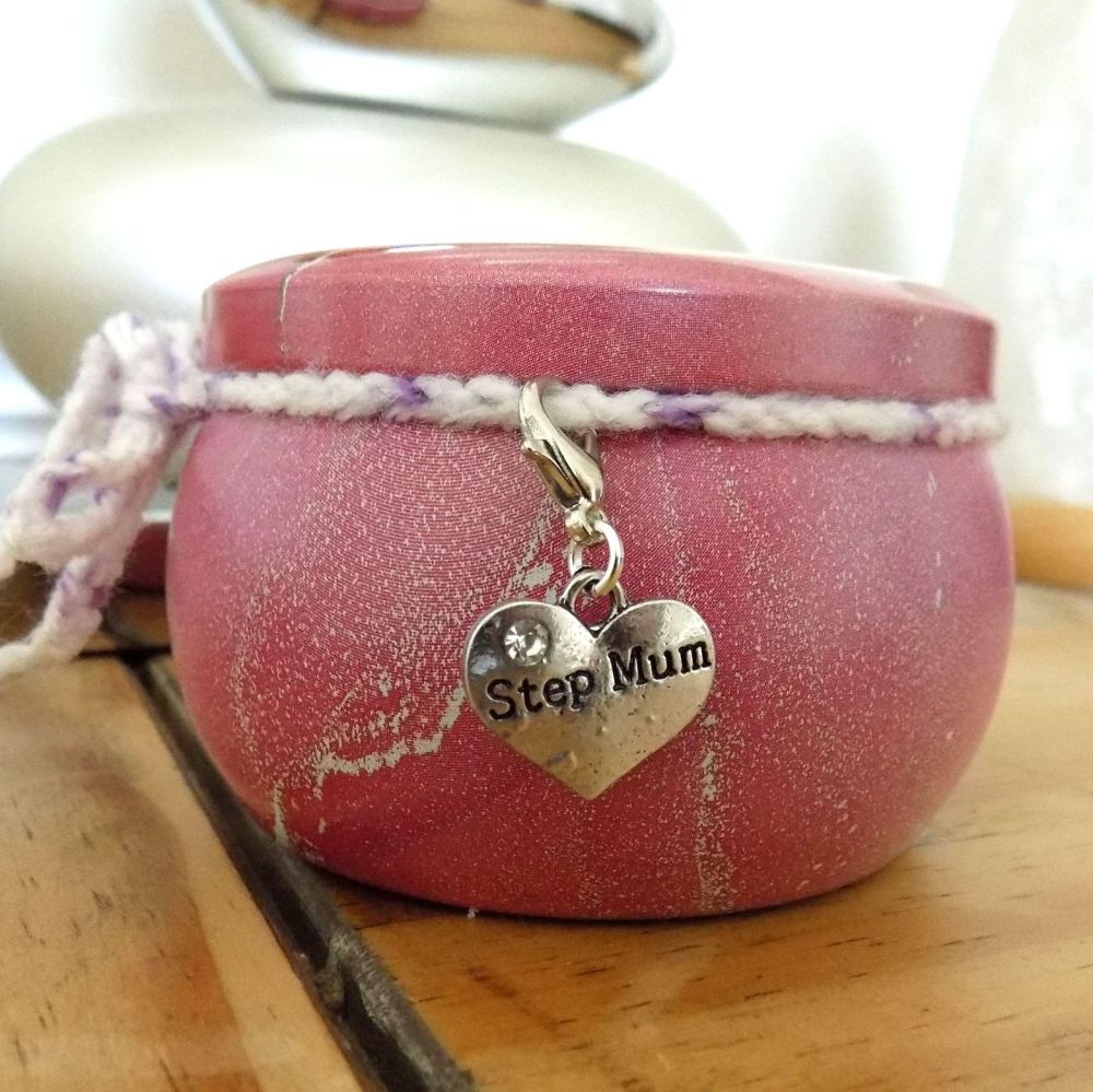 Step Mum Scented Candle Tin in Pretty Pink