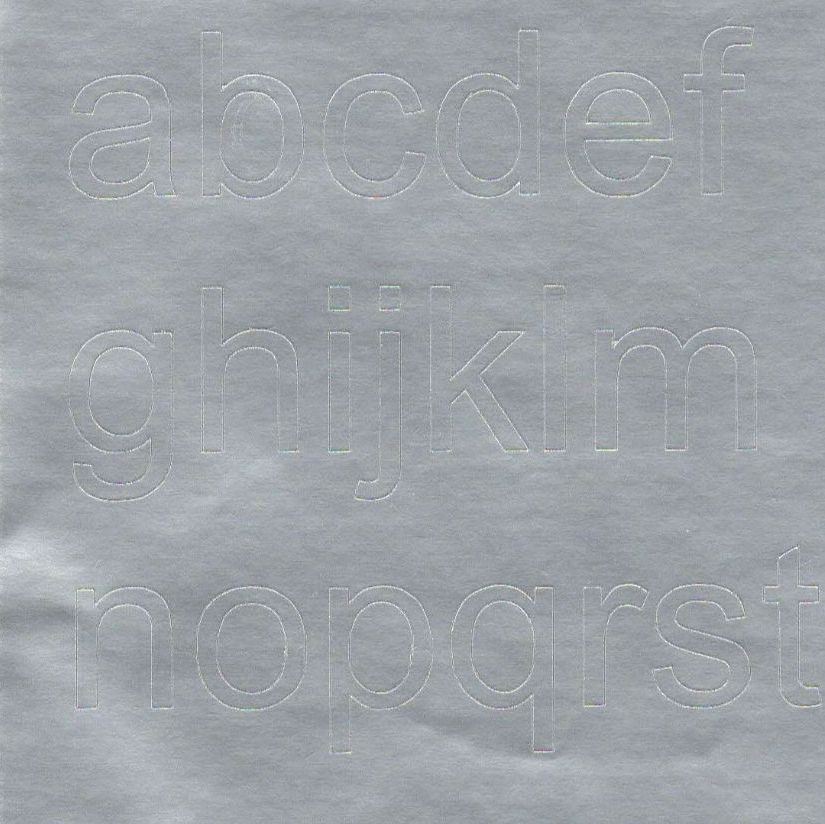Silver Letters Peel Off Sticker Sheet
