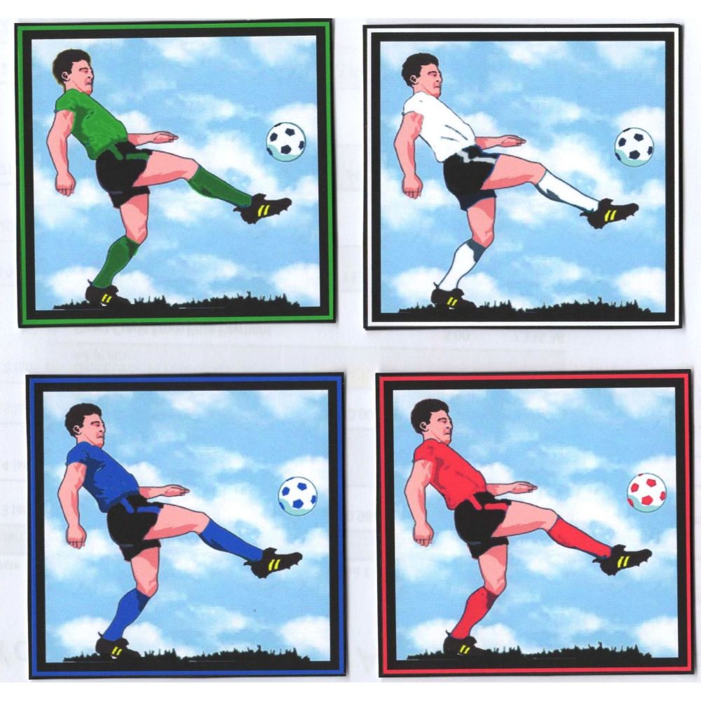 Football Players Cardmaking Craft Toppers