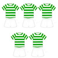 Football Card Making Toppers - Green and White Stripe Team