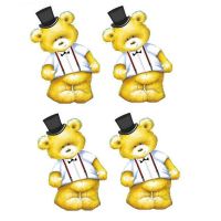 Groom Teddy Bear Toppers x 4