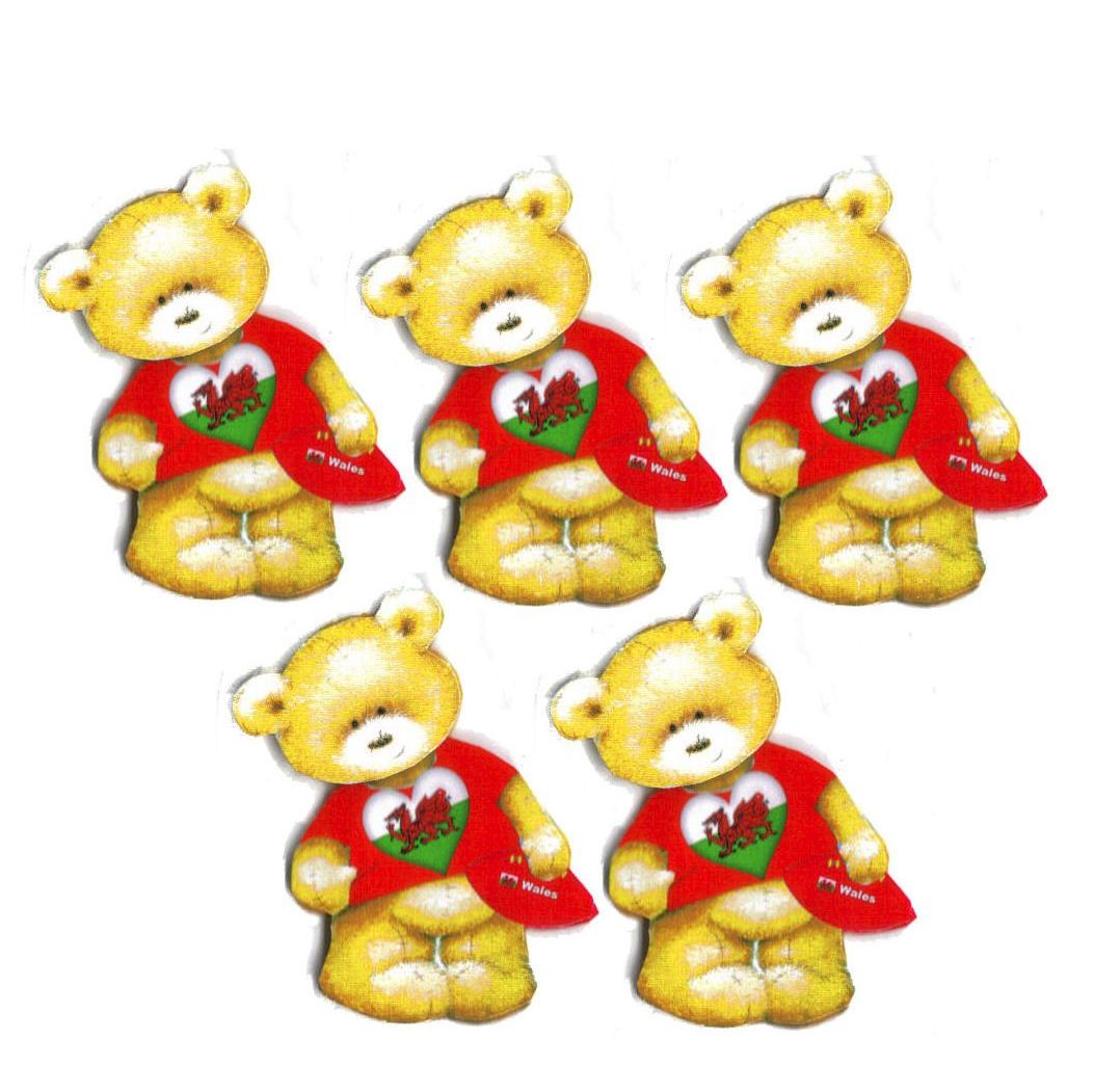 Welsh Rugby Teddy Bear Card Toppers