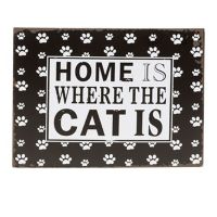 Cat Plaque Gift Cat Lover Gift - Home is Where the Cat is