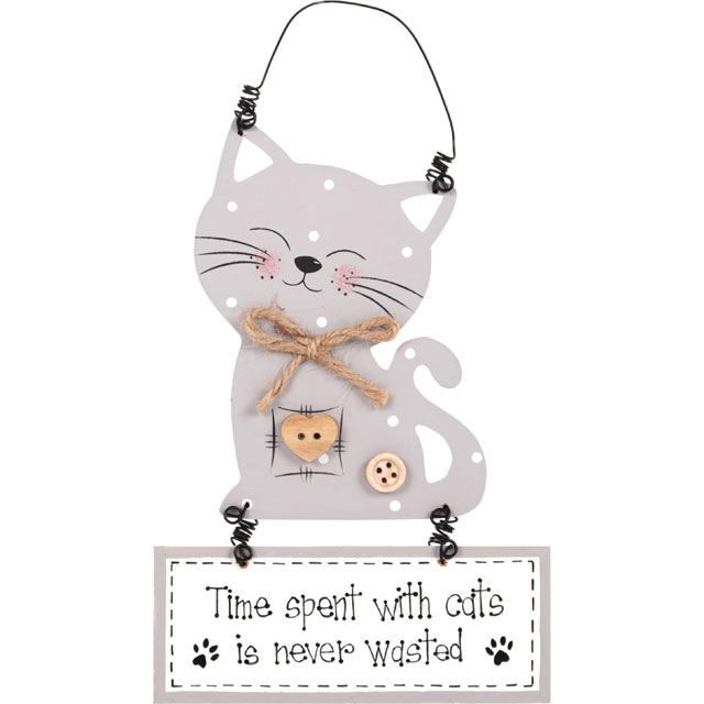 Cat Plaque - Time spent with cats is never wasted 