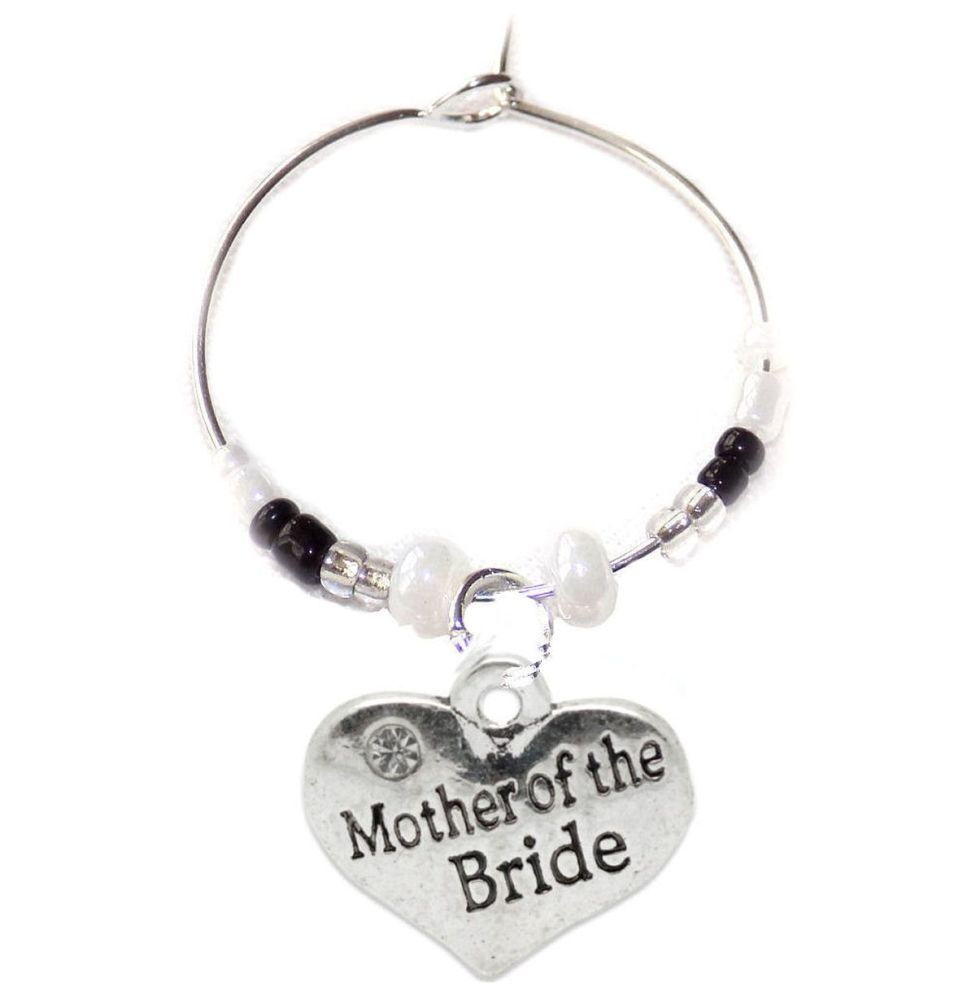 Mother of the Bride Wine Glass Charm