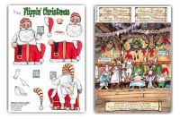 Flippin Christmas A4 Decoupage & Backing Paper Set - Santa 