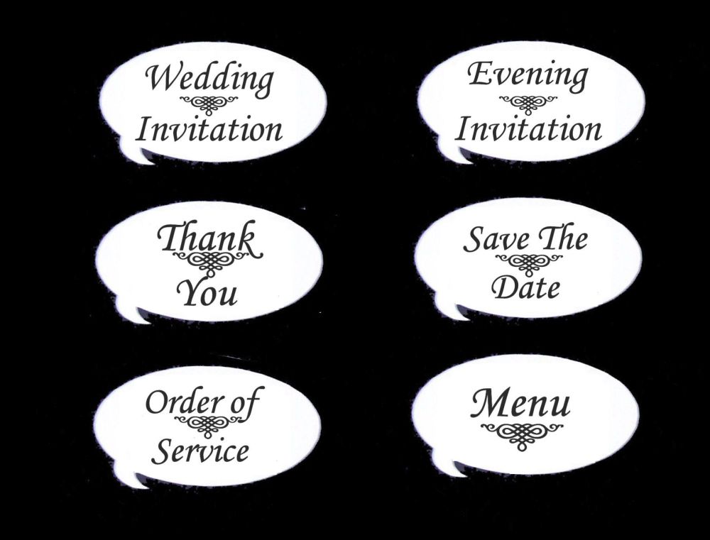 Wedding Speech Die Cut Embellishments - Bumper Pack