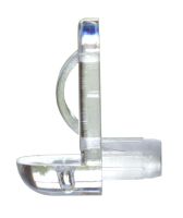 Plastic Shelf Stud (Transparent) w/ Catch - 5mm - Pack of 20