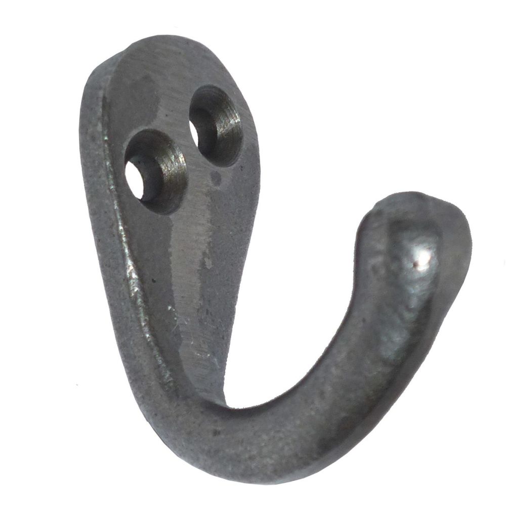 Small single Coat Hook - 41mm cast iron A/I