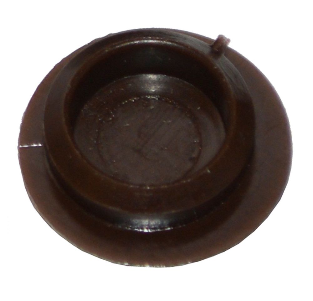 Slim Dark Brown Plastic 10mm Cover Cap Pack of 50