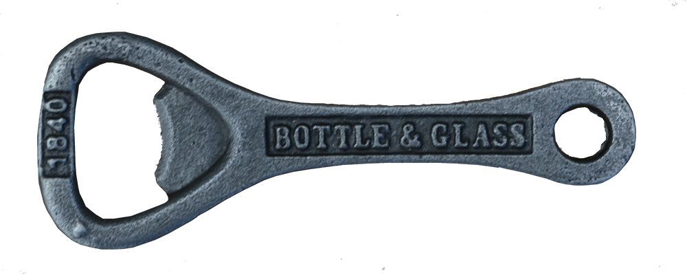 Bottle and Glass Key Ring Style Bottle Opener