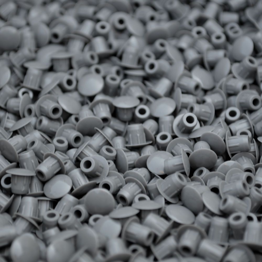 5mm Blanking Caps (Grey) - Pack of 100