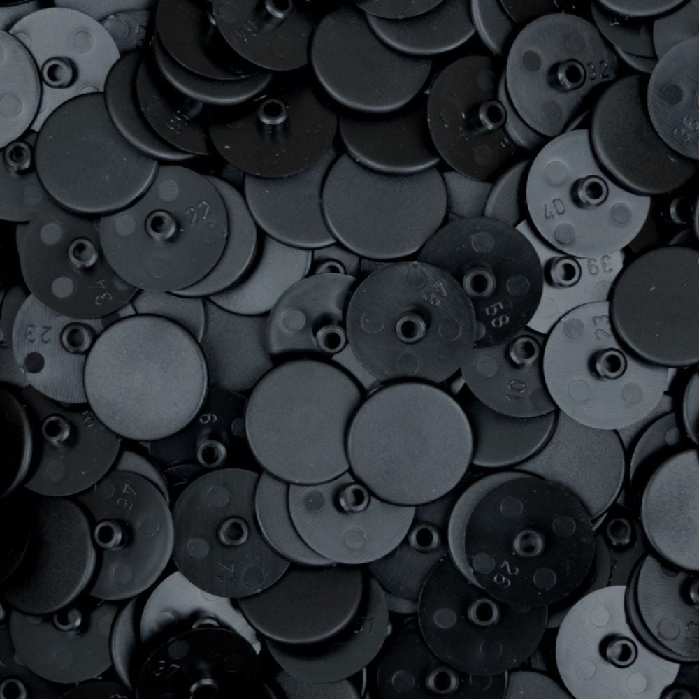 Black 4mm Screw Cover - 18mm Cap - Pack of 10