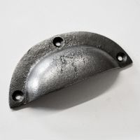 Rustic Plain Shallow Cup Handle - Cast Iron A/I