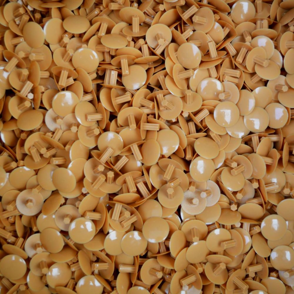 Plastic Cover Cap for 3mm Holes - Beech - Pack of 50