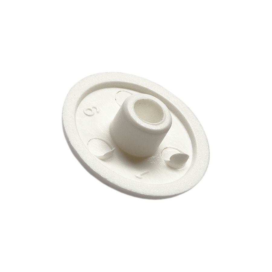 White  Colour 4mm Screw Cover - 12.5mm Cap - Pack of 10