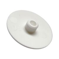 White 4mm Screw Cover - 18mm Cap - Pack of 10