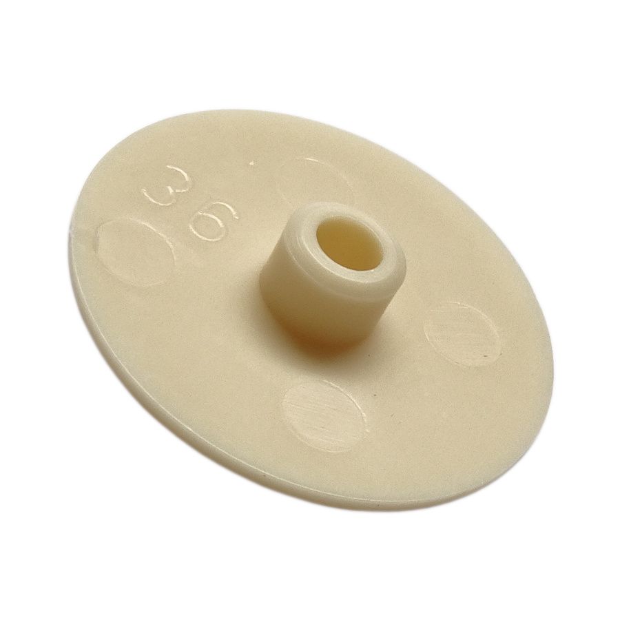 Ivory 4mm Screw Cover - 18mm Cap - Pack of 10