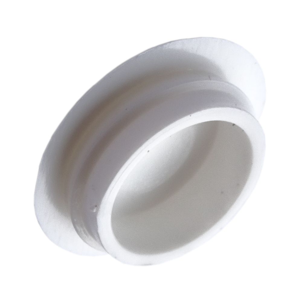 Slim White Plastic 10mm Cover Cap  - Pack of 50