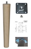 TLO-250+A   250mm Oak Tapered Leg w/ Angled Fixing Plate