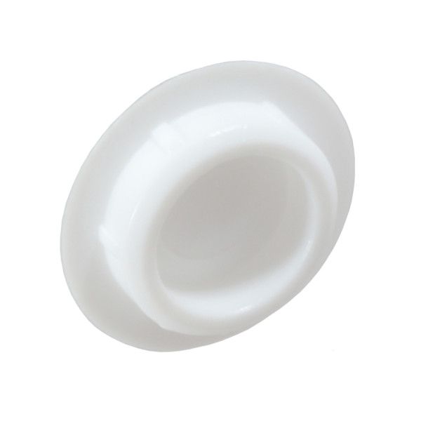 Slim White Plastic 12mm Cover Cap  - Pack of 20